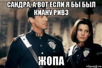 сандра, а вот если я бы был киану ривз жопа