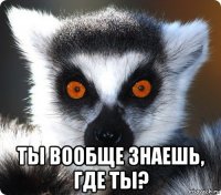  ты вообще знаешь, где ты?