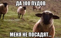 да 100 пудов меня не посадят...