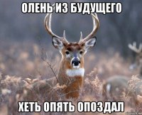 олень из будущего хеть опять опоздал