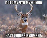 потому что мужчина настоящий иужчина