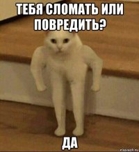 тебя сломать или повредить? да