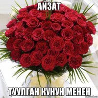 айзат туулган кунун менен