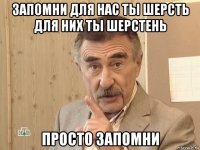 запомни для нас ты шерсть для них ты шерстень просто запомни