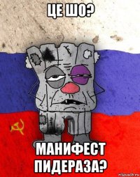 це шо? манифест пидераза?