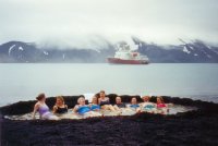 warm volcanic bath at port foster, deception island , Мем South Shetland Islands - Deception Island