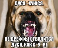 дуся - хуюся. не дрейфь! отвалится дуся, как х_у_й!