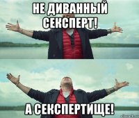 не диванный сексперт! а секспертище!