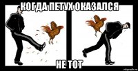 когда петух оказался не тот