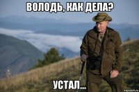 володь, как дела? устал...