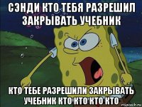 сэнди кто тебя разрешил закрывать учебник кто тебе разрешили закрывать учебник кто кто кто кто