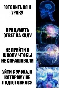 готовиться к уроку придумать ответ на ходу не прийти в школу, чтобы не спрашивали уйти с урока, к которому не подготовился