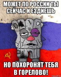 может по россии ты сейчас и ездиешь но похоронят тебя в горелово!