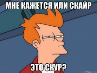 мне кажется или скайр это скур?