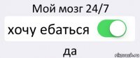 Мой мозг 24/7 хочу ебаться да