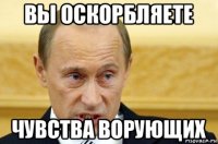 вы оскорбляете чувства ворующих