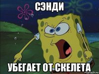 сэнди убегает от скелета