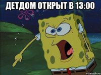 детдом открыт в 13:00 