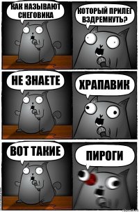 как называют снеговика который прилег вздремнуть? НЕ знаете храпавик вот такие пироги