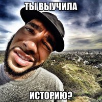 ты выучила историю?