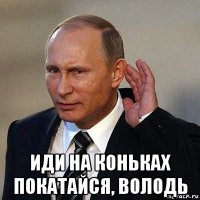  иди на коньках покатайся, володь