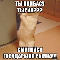 ты колбасу тырил??? смилуйся государыня рыбка!!!