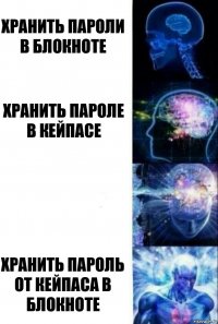хранить пароли в блокноте хранить пароле в кейпасе  Хранить пароль от кейпаса в блокноте
