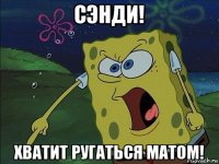 сэнди! хватит ругаться матом!