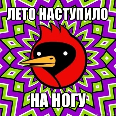 лето наступило на ногу