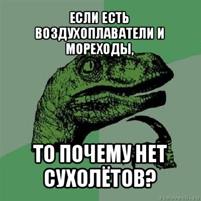 если есть воздухоплаватели и мореходы, то почему нет сухолётов?