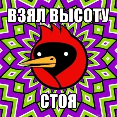 взял высоту стоя, Мем Омская птица