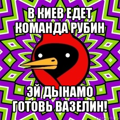 в киев едет команда рубин эй дынамо готовь вазелин!, Мем Омская птица