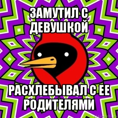 замутил с девушкой расхлебывал с ее родителями, Мем Омская птица