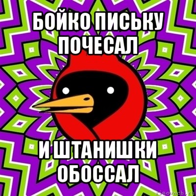 бойко письку почесал и штанишки обоссал, Мем Омская птица