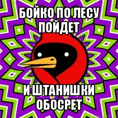 бойко по лесу пойдет и штанишки обосрет, Мем Омская птица