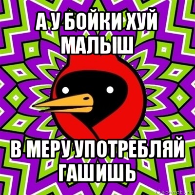 а у бойки хуй малыш в меру употребляй гашишь, Мем Омская птица