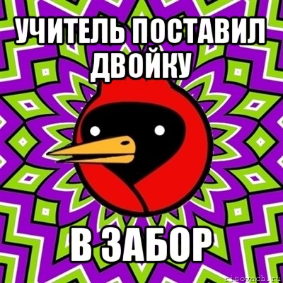 учитель поставил двойку в забор, Мем Омская птица