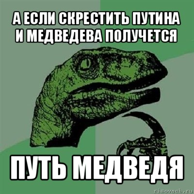 а если скрестить путина и медведева получется путь медведя