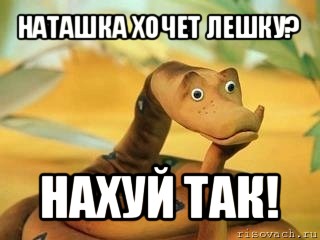 наташка хочет лешку? нахуй так!, Мем  Удав Каа задумался