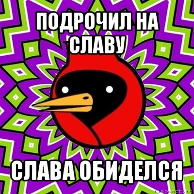 подрочил на славу слава обиделся, Мем Омская птица