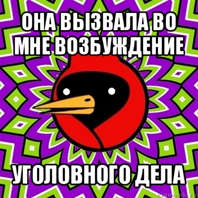 она вызвала во мне возбуждение уголовного дела, Мем Омская птица