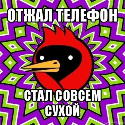 отжал телефон стал совсем сухой