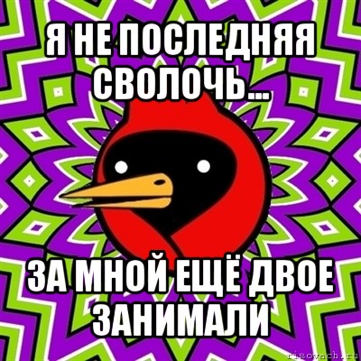 я не последняя сволочь... за мной ещё двое занимали, Мем Омская птица