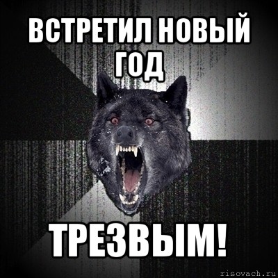 встретил новый год трезвым!