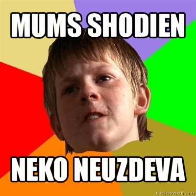 mums shodien neko neuzdeva, Мем Злой школьник