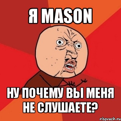 я mason ну почему вы меня не слушаете?