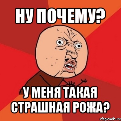 ну почему? у меня такая страшная рожа?