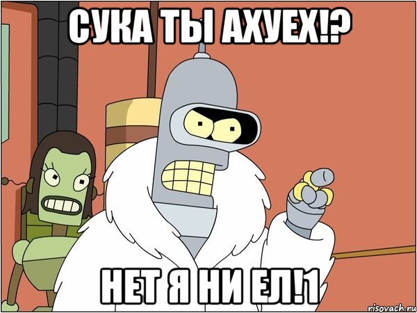 сука ты ахуех!? нет я ни ел!1, Мем Бендер