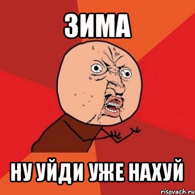 зима ну уйди уже нахуй, Мем Почему