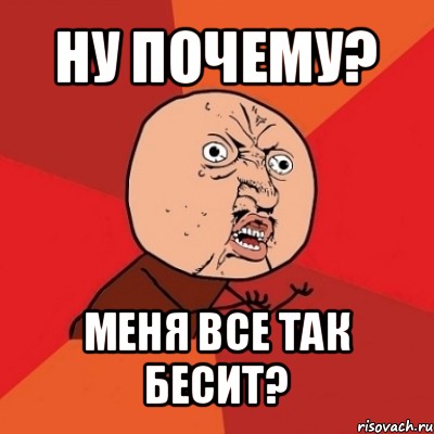 ну почему? меня все так бесит?, Мем Почему